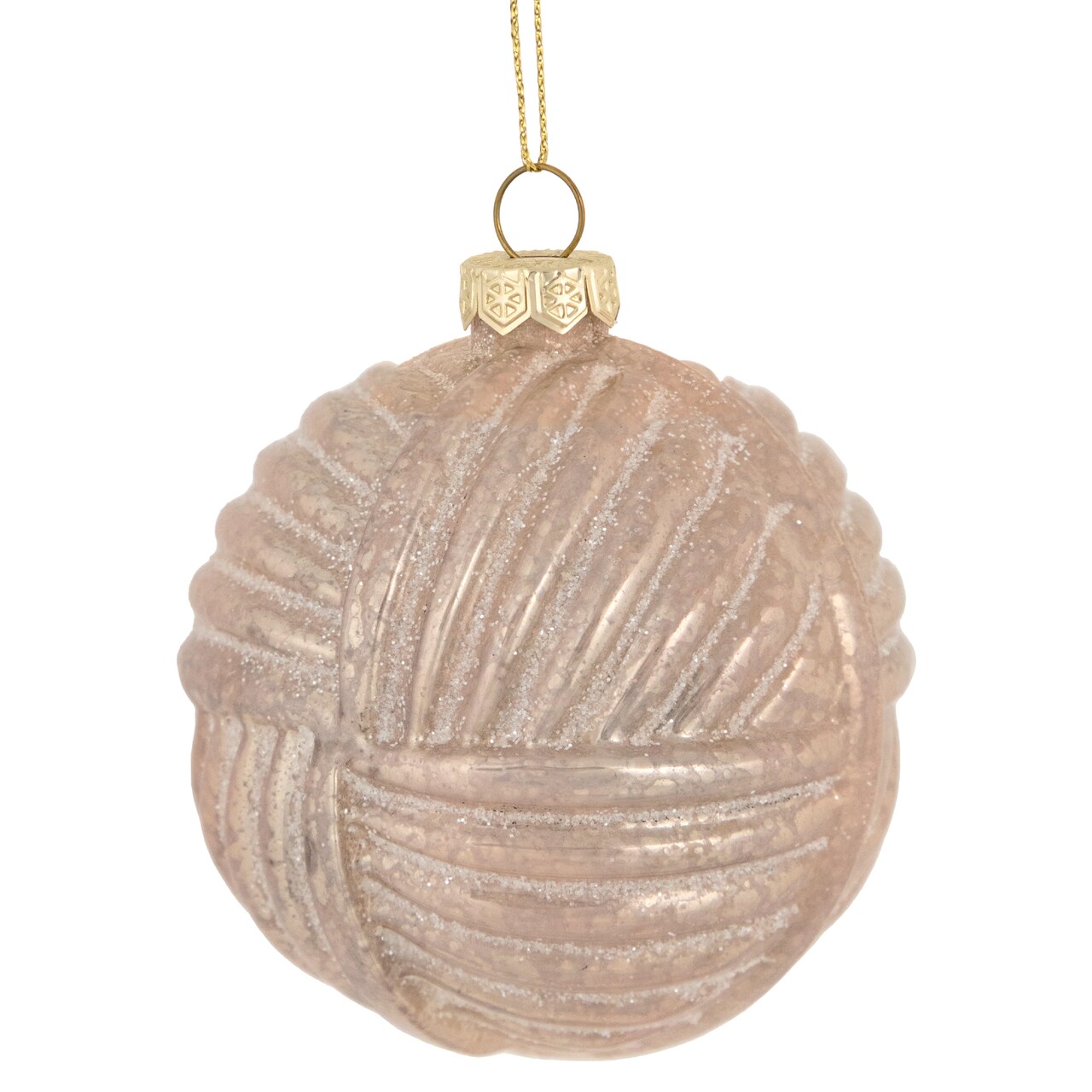 Northlight 3&#x22; Pink Woven Mercury Glass Ball Christmas Ornament